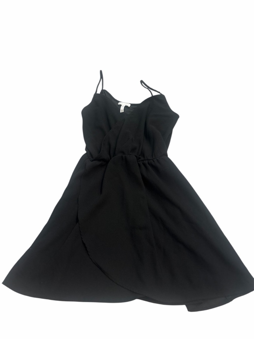 Leith Black Mini Slip Dress with Wrap Skirt
